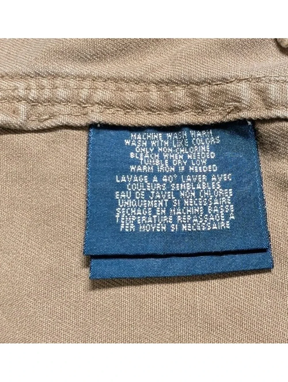 Polo Ralph Lauren Boys Youth S 10 Khaki Canvas Plaid Lined Jacket Coat Full Zip